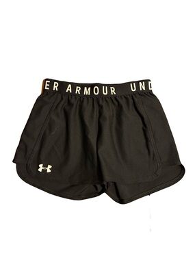 Under Armour Black Women's Logo Elastic-Waist Athletic Shorts